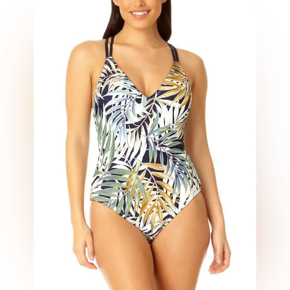 Hurley One Piece Swimsuit Women's Size M UPF 50+ Cayman Palms Bathing Suit